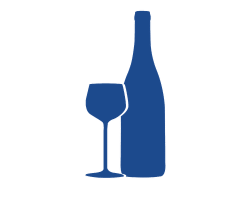 wine bottle and glass icons