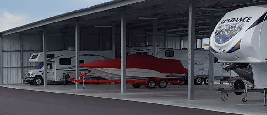 Covered RV and boat storage